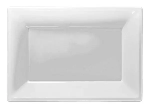 Serveringsfat i Plast Rektangel Vit
