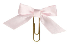 Gem med Rosett - Rosa - 40x70 mm - 5 st