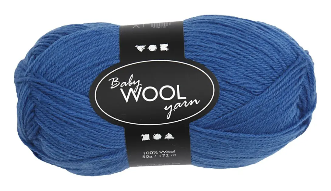 Babygarn - L: 172 m - Blå - NM 14/4 - 50 g