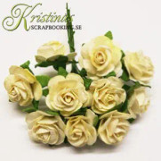 Mulberry Rose - 20 mm - Creme / Gul