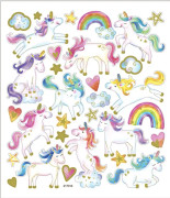 Stickers - 15 x 16,5 cm - ca. 31 st - Enhörning Foil