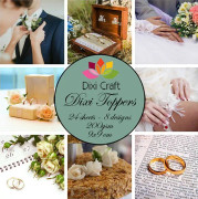 Dixi Crafts Toppers - 9x9cm - Wedding