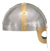 Vikingahjälm för LARP silver stål