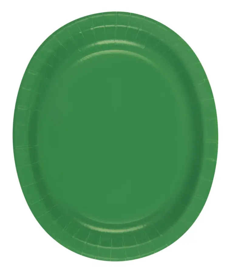 Set 8 ovala brickor smaragdgröna - Kollektion Basfärger