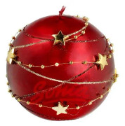 ARTMAN Christmas Candle decorative garland maroon - bullet average 1pc