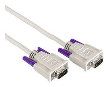 Hama - VGA-kabel - HD-15 (VGA) (han) till HD-15 (VGA) (han) - 1.8 m - grå