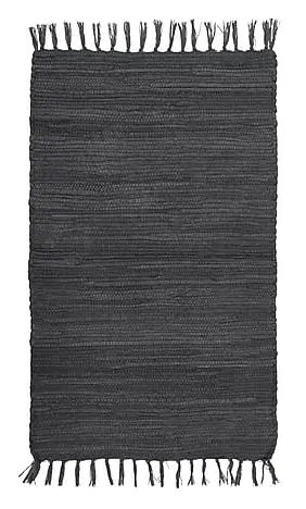 ABANO Bomullsmatta 60x200 cm Mörkgrå Vivace