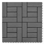 Terrastegels 11 stuks 30 x 30 cm WPC 1 m2 (grijs)
