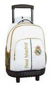 Skolväska med hjul Compact Real Madrid C.F. 19/20 Vit Svart
