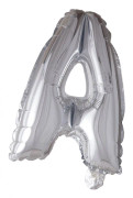 Folieballong med bokstäver i silver 41 cm