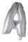 Folieballong med bokstäver i silver 41 cm