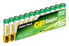 GP Batteri AAA 1,5v alkaliskt 12-pack