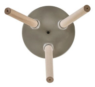 Växtställ Taupe Keramik 41 x 41 cm Rund Ben i massivt trä Modern Skandinavisk Hög kruka
