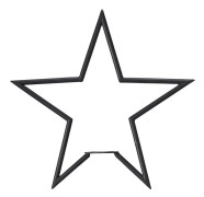 Tindra Star Matt Svart 35cm