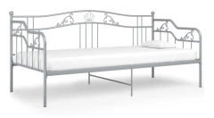 Sängram bäddsoffa grå metall 90x200 cm - Sängram - Sängramar - Home & Living