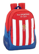 Skolryggsäck Real Sporting de Gijón Vit Röd