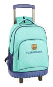 Skolväska med hjul Compact F.C. Barcelona 19/20 Turkos