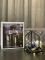 Tenderflame Gift Set, 2 bordsbrännare + 0,5 L bränsle, Lilly 8 cm guld