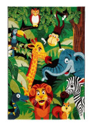 SHAVONDA Barnmatta 140x200 cm Djungel Flerfärgad