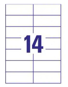 Avery-Zweckform 3653 105 x 42.3 mm Papper Vit 1400 st Permanent Universaletiketter Bläck, Laser, Kopia