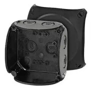 Hensel KF 0200 B Avgreningsbox (L x B x H) 62 x 93 x 93 mm Svart IP66, IP67, IP69 1 st