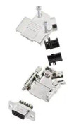 Amphenol L17D45PK-M-09+L77DE09SST D-Sub honkontakt set 45 ° Antal poler: 9 Skruv 1 st