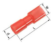LAPP 61794960 Flatstifthylsa Anslutningsbredd: 6.3 mm Anslutningstjocklek: 0.8 mm 180 ° Helisolerad Röd 100 st