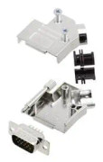 Amphenol L17D45ZK09+L717HDE15P D-Sub stiftlist set 45 ° Antal poler: 15 Lödhona 1 st