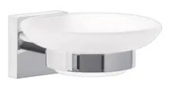 tesa ekkro 40240-00000-00 Tvålskål Krom (glänsande), Vit (satinerad)