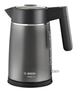 Bosch TWK5P475, 1,7 l, 2400 W, Grå, Rostfritt stål, Vattennivå indikator, Sladdlös