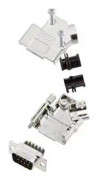Amphenol L17D45PK-M-15+L717DA15PST D-Sub stiftlist set 45 ° Antal poler: 15 Skruv 1 st