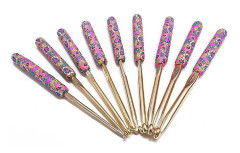 N029 - Set med 9 st. virknålar Flower Power