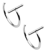 2-pack Fake Läpp Piercing utan Hål Fake Läppring - Silver
