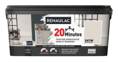 RENAULAC 20 minuter interiör enfärgad färg för väggar och träarbeten - 2,5 L - 25 m² - Pulverrosa Satin