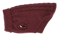 Dogman Stickad tröja Gina Vinröd 25cm