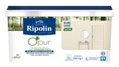 Ripolin råvit satin invändig väggfärg 2L biobaserad färg