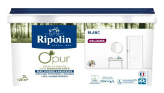 Biobaserade färgväggar och -tak vit sammet 2L Ripolin