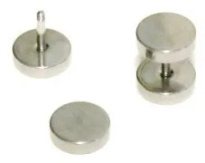 Fake Plugg - Silverfärgad - 8 mm