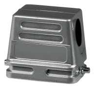Amphenol C146 10G016 500 1 kåpa 2 tvärbyglar, 1 kabelutgång vinklad, låg byggform 1 st.