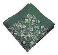 Atlas Design - Green Flowers Näsduk - 100% Linne