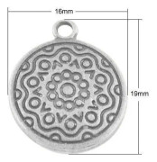 6 stycken Cabochon hållare antik silver 14mm