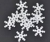 200-pack konfetti snöflingor silver dekoration jul fest bord kalas pyssel