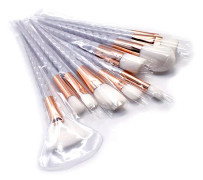 Unicorn - set med 10 st. exklusiva sminkborstar