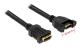  85100 - DeLOCK Panel-mount - HDMI-kabel - HDMI (hona) till HDMI (hona) - 25 cm - svart