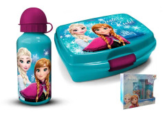 Frozen Frost Matlåda och Vattenflaska Present Förpackning Turkos
