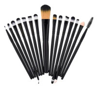 15-pack Sminkborstar (svart)