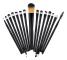 15-pack Sminkborstar (svart)