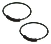 2-pack Svart Fake Piercing Öron Läpp Näsring Septum Läppring