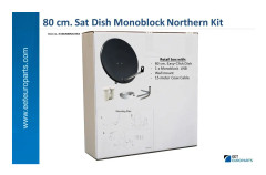 Maximum 80 cm Sat Dish 6 dgr Solution 1 x Monoblock LNB / WM Northern Kit