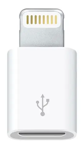 MD820ZM/A lightning till micro‑USB adapter, MFi‑certifierad